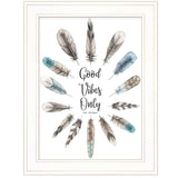 Good Vibes Only 1 White Framed Print Wall Art - Homeroots - Flyclothing LLC