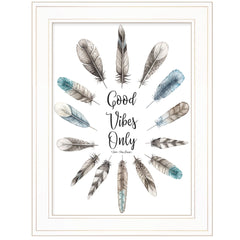 Good Vibes Only 1 White Framed Print Wall Art - Homeroots