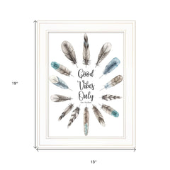 Good Vibes Only 1 White Framed Print Wall Art - Homeroots