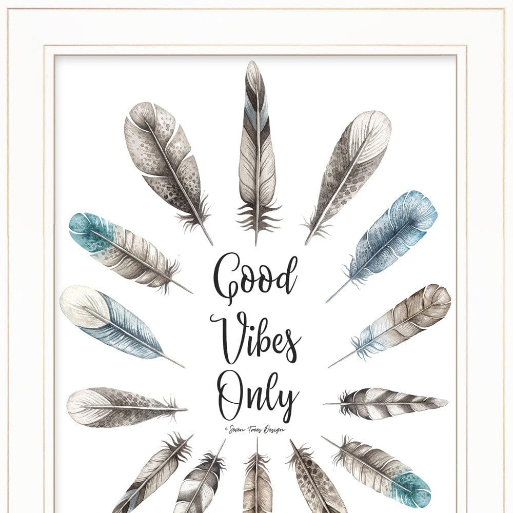 Good Vibes Only 1 White Framed Print Wall Art - Homeroots