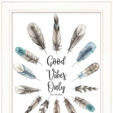 Good Vibes Only 1 White Framed Print Wall Art - Homeroots - Flyclothing LLC