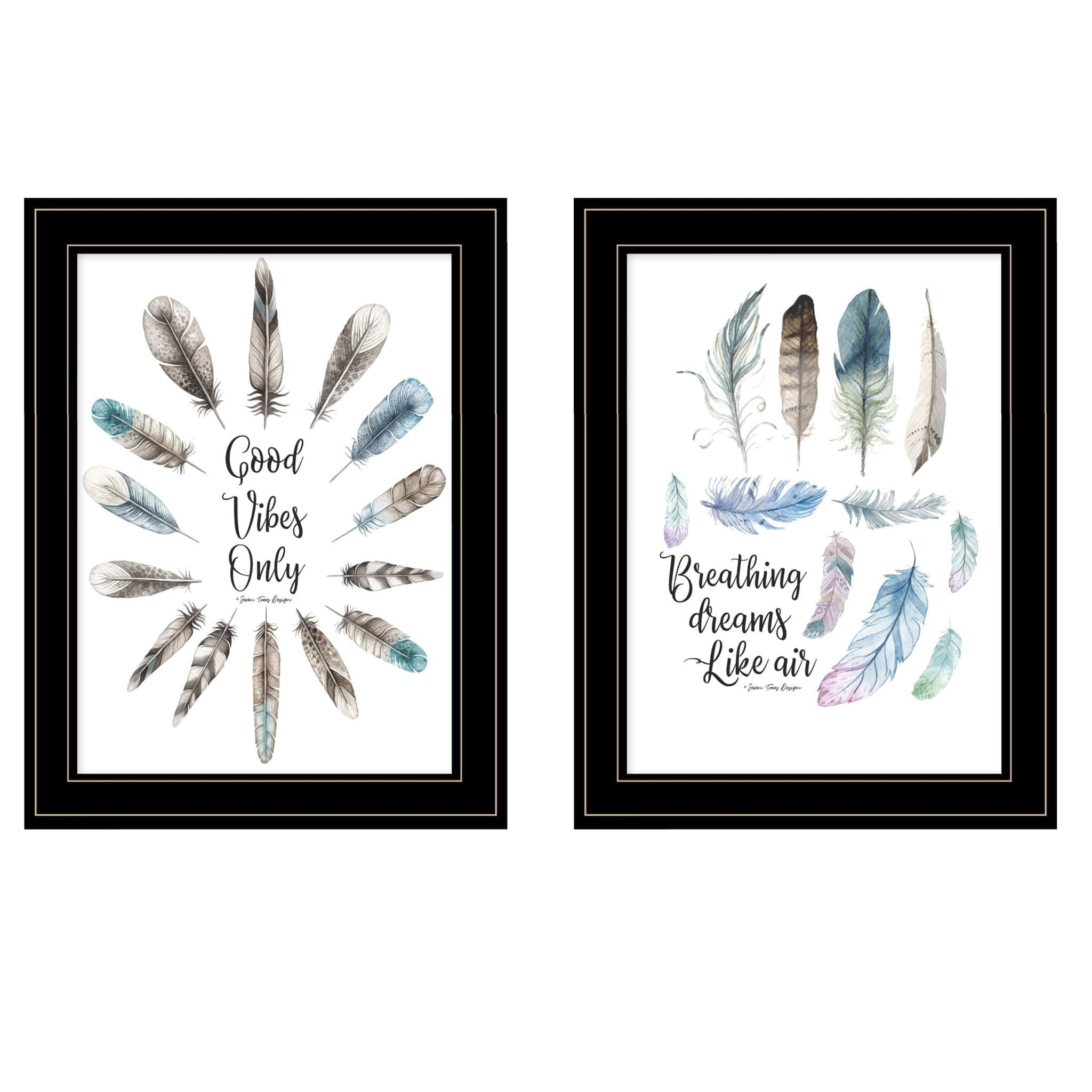 Good Vibes Only 2 Black Framed Print Wall Art - Homeroots