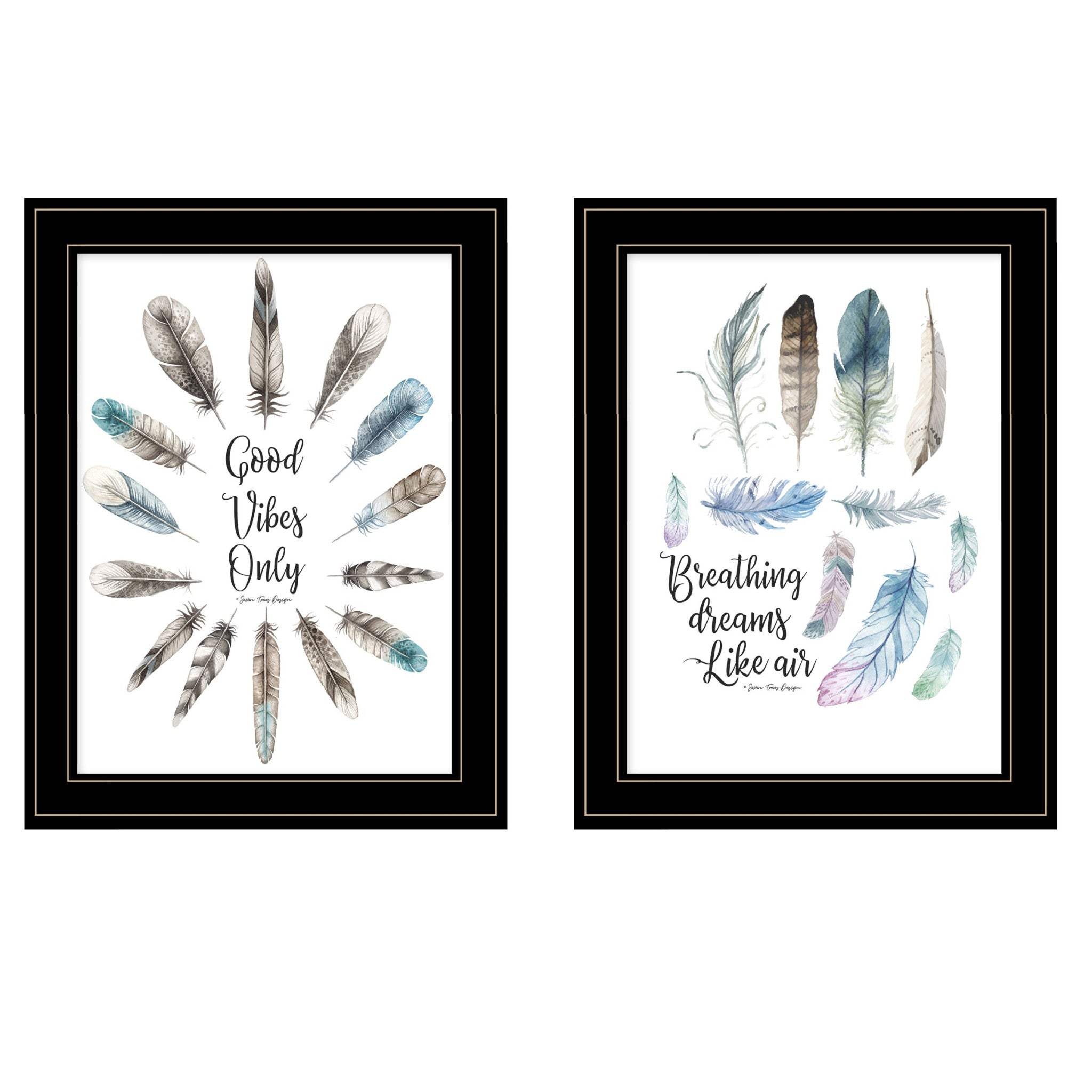 Good Vibes Only 2 Black Framed Print Wall Art - Homeroots - Flyclothing LLC