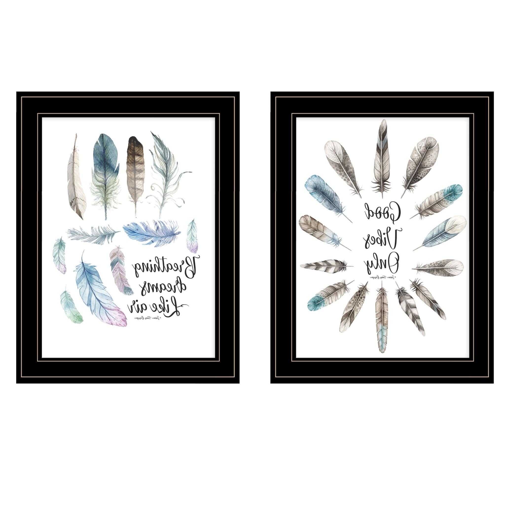 Good Vibes Only 2 Black Framed Print Wall Art - Homeroots