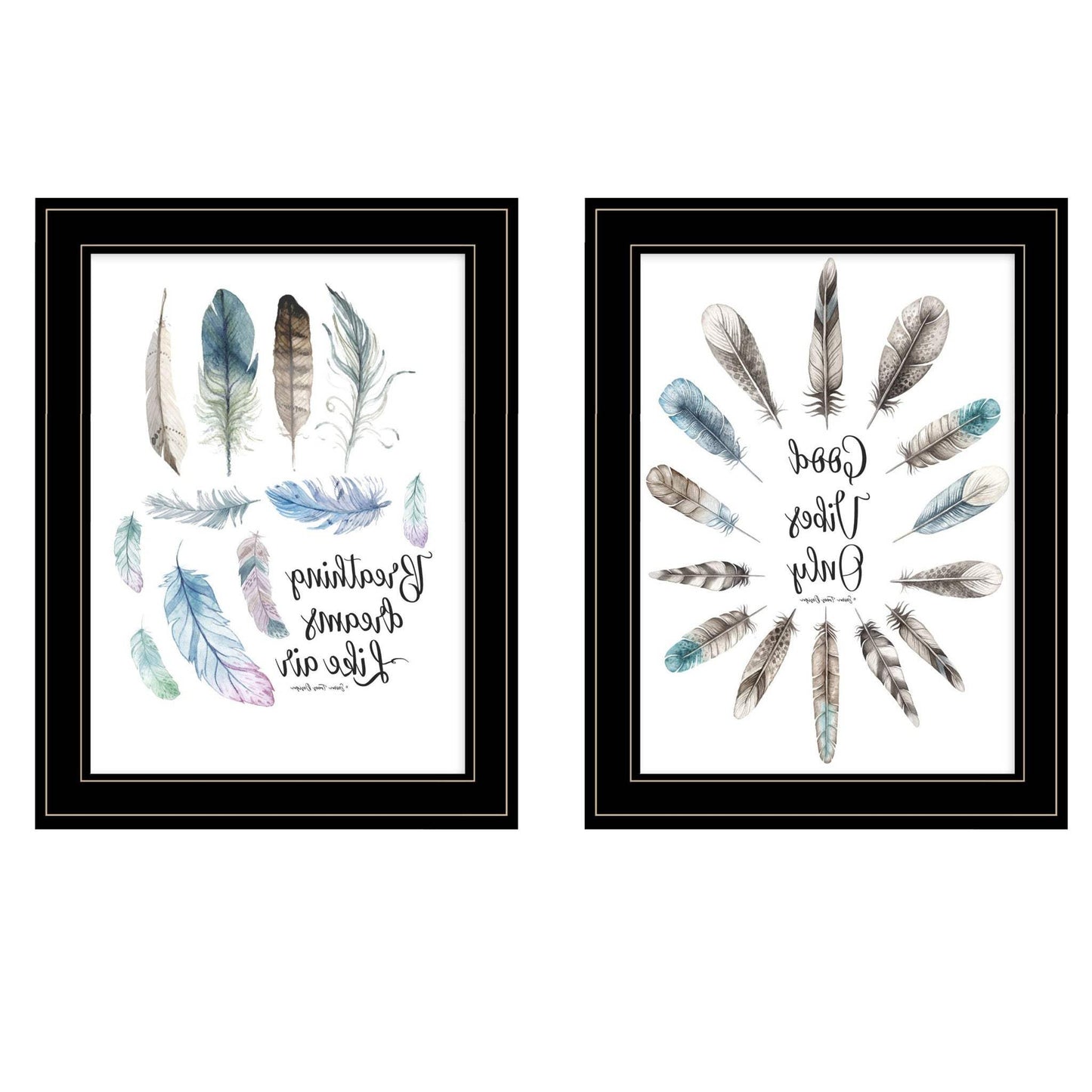 Good Vibes Only 2 Black Framed Print Wall Art - Homeroots - Flyclothing LLC