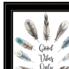 Good Vibes Only 2 Black Framed Print Wall Art - Homeroots