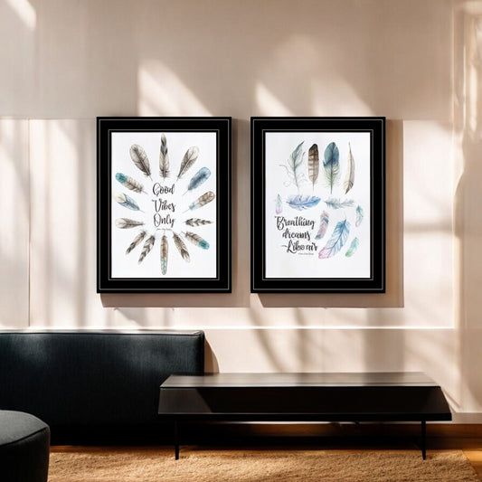 Good Vibes Only 2 Black Framed Print Wall Art - Homeroots