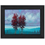Two Red Trees 2 Black Framed Print Wall Art - Homeroots - Flyclothing LLC