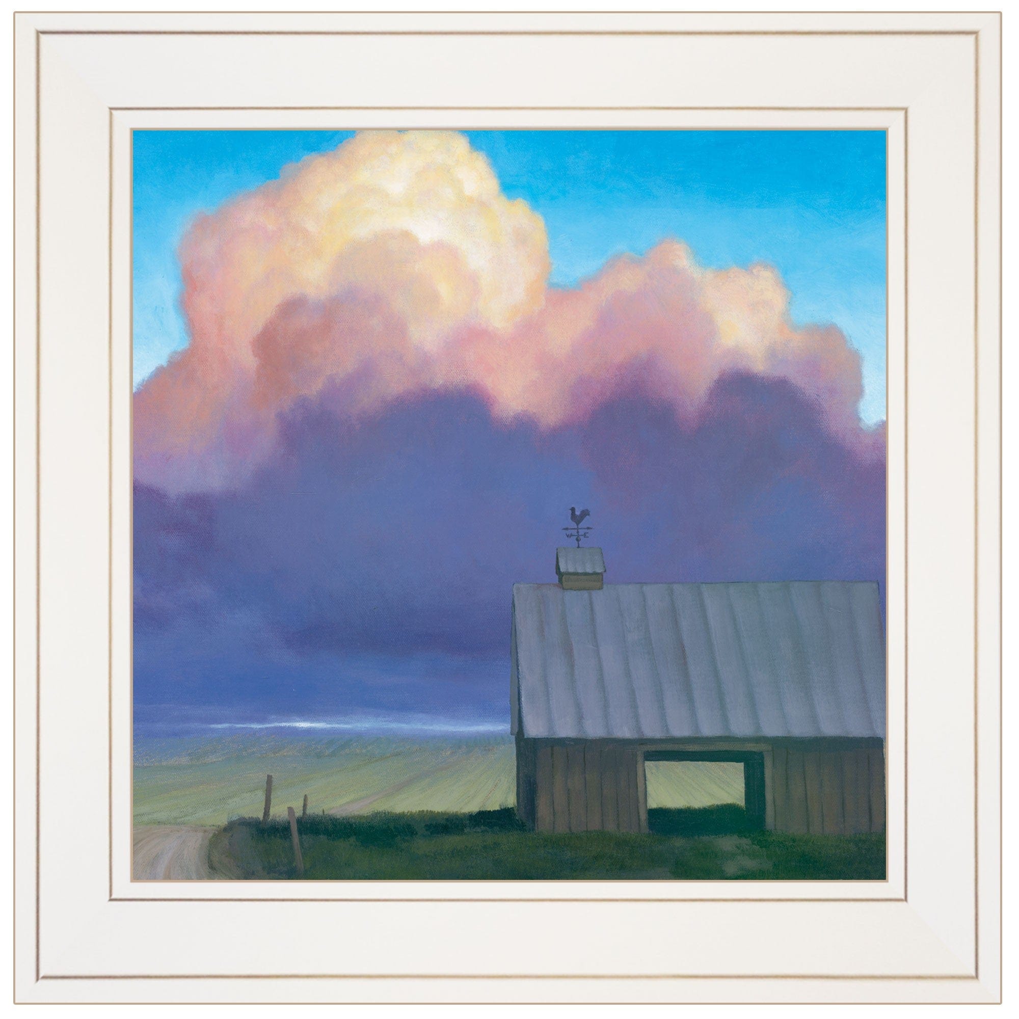 Through Rows 1 White Framed Print Wall Art - Homeroots
