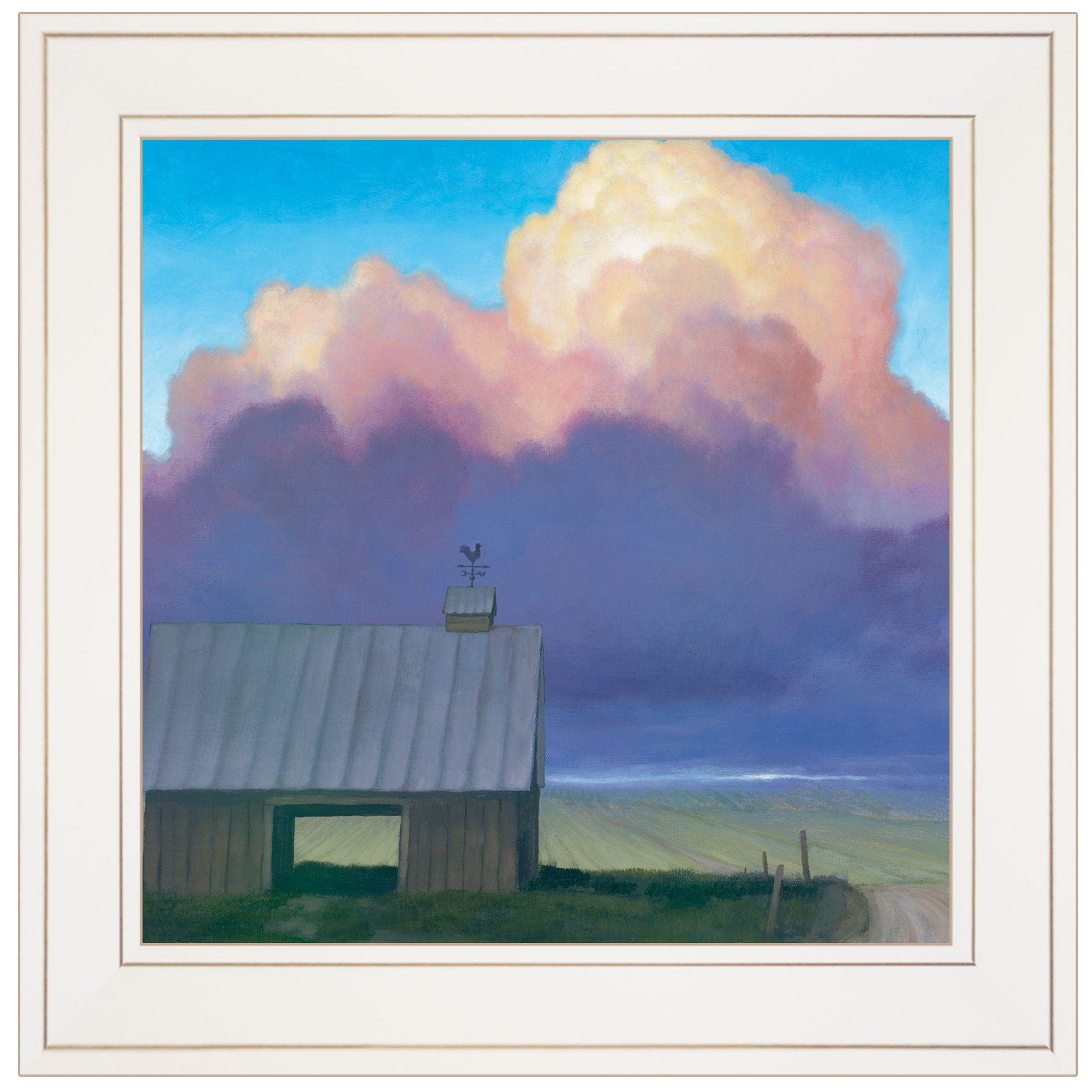 Through Rows 1 White Framed Print Wall Art - Homeroots