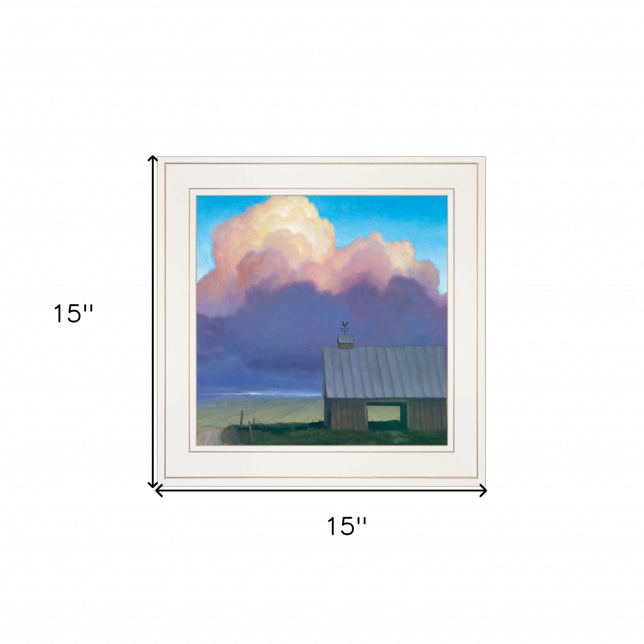 Through Rows 1 White Framed Print Wall Art - Homeroots