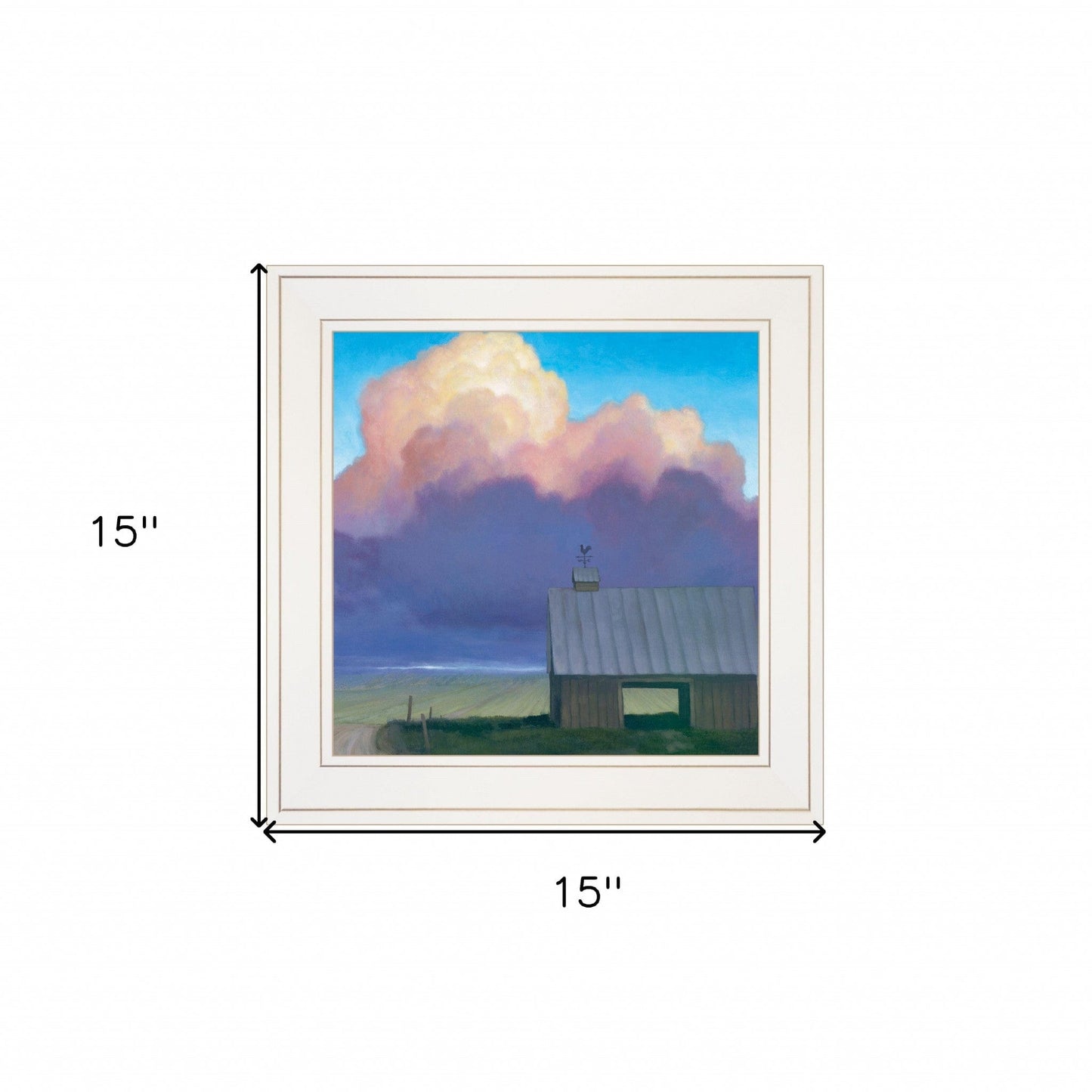 Through Rows 1 White Framed Print Wall Art - Homeroots - Flyclothing LLC