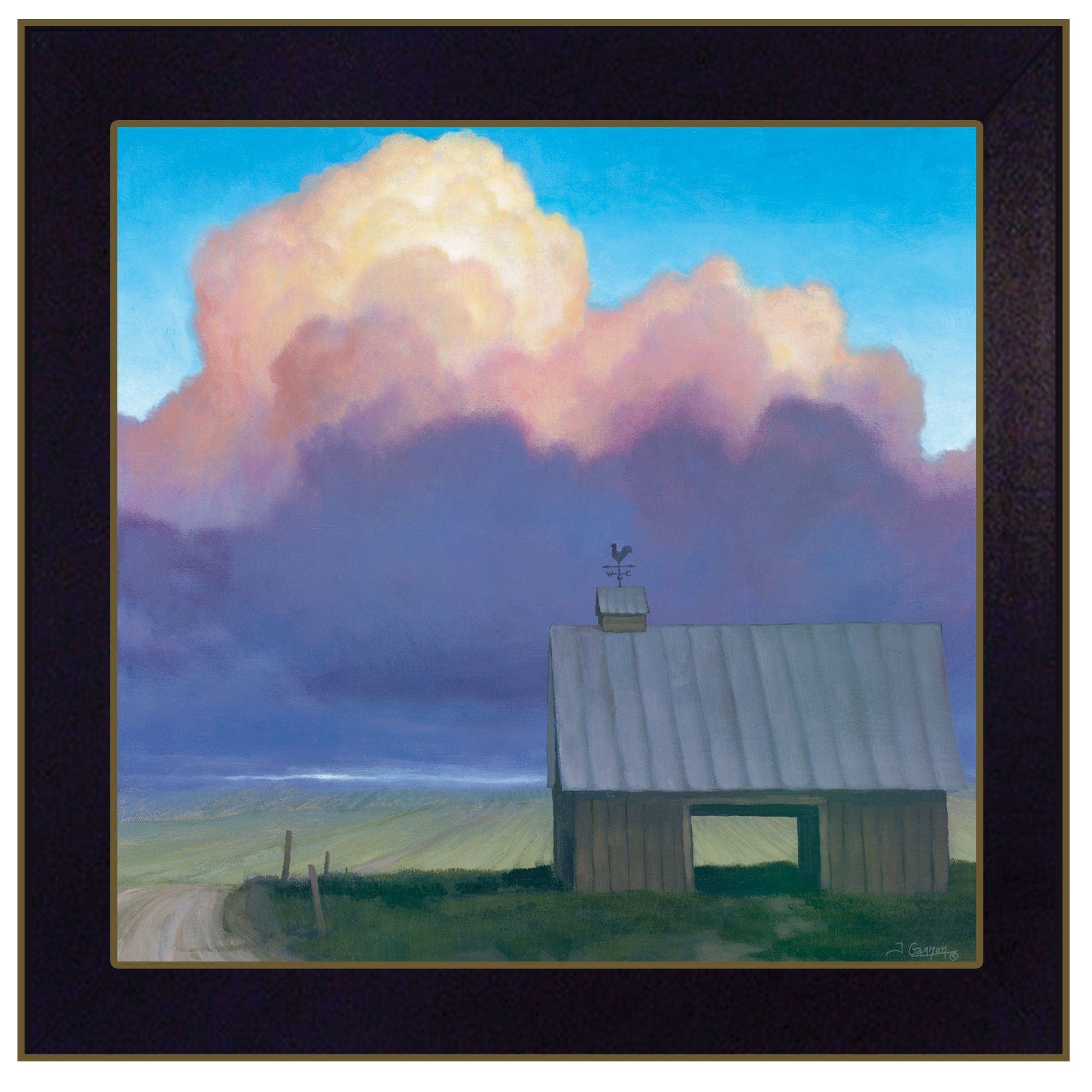Through Rows 2 Black Framed Print Wall Art - Homeroots
