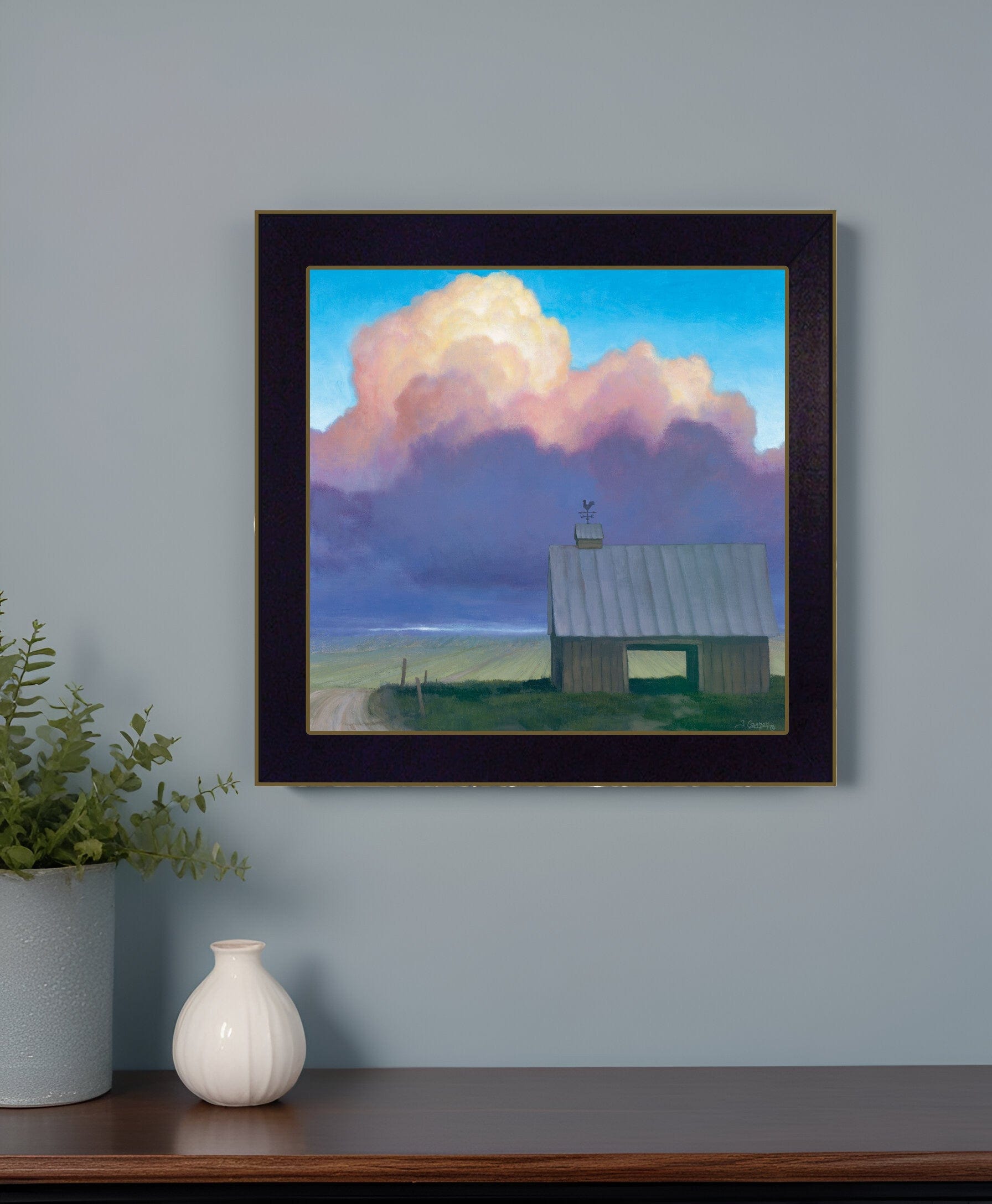 Through Rows 2 Black Framed Print Wall Art - Homeroots