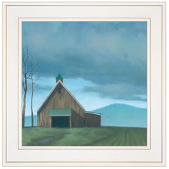 Lonesome Barn 1 White Framed Print Wall Art - Homeroots