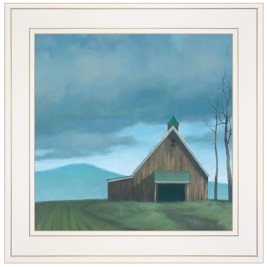 Lonesome Barn 1 White Framed Print Wall Art - Homeroots