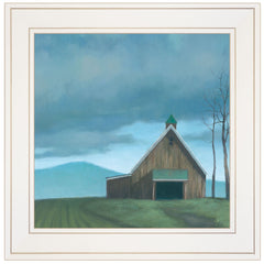 Lonesome Barn 1 White Framed Print Wall Art - Homeroots