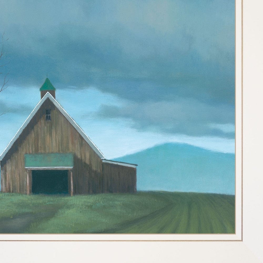 Lonesome Barn 1 White Framed Print Wall Art - Homeroots