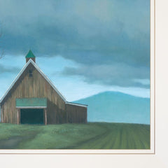Lonesome Barn 1 White Framed Print Wall Art - Homeroots