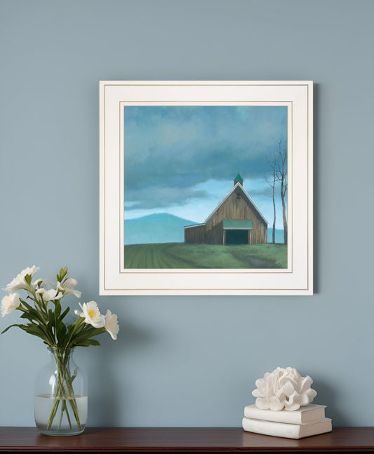 Lonesome Barn 1 White Framed Print Wall Art - Homeroots