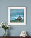 Lonesome Barn 1 White Framed Print Wall Art - Homeroots