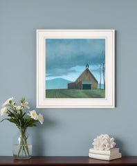 Lonesome Barn 1 White Framed Print Wall Art - Homeroots