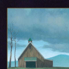 Lonesome Barn 2 Black Framed Print Wall Art - Homeroots