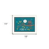 Good Night White Framed Print Wall Art - Homeroots - Flyclothing LLC