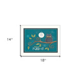 Good Night White Framed Print Wall Art - Homeroots - Flyclothing LLC