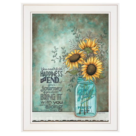 All Along 1 White Framed Print Wall Art - Homeroots