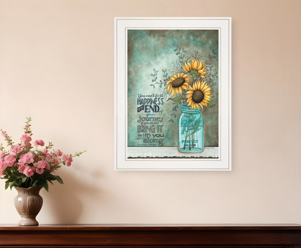All Along 1 White Framed Print Wall Art - Homeroots