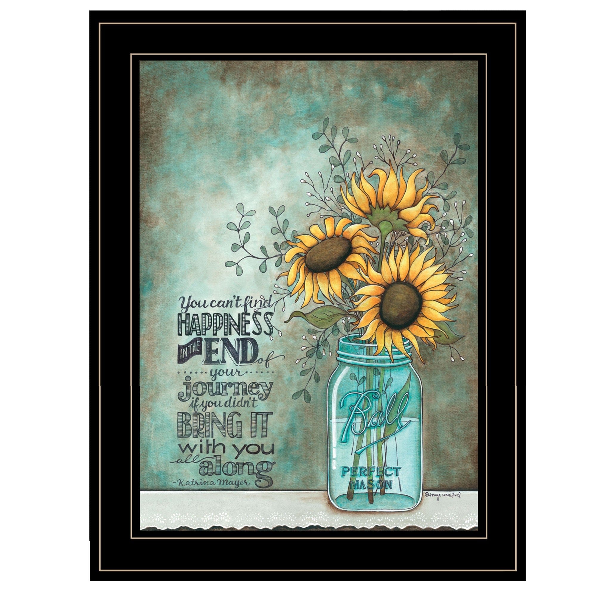 All Along 2 Black Framed Print Wall Art - Homeroots