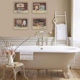 Set Of Four Bathroom COLLECTION I 1 Brown Framed Print Bathroom Wall Art - Homeroots - Flyclothing LLC