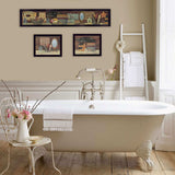 Set Of Three COUNTRY BATH II 6 Black Framed Print Bathroom Wall Art - Homeroots - Flyclothing LLC