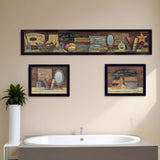 Set Of Three COUNTRY BATH II 6 Black Framed Print Bathroom Wall Art - Homeroots - Flyclothing LLC