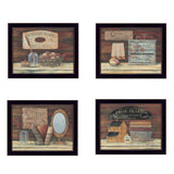 Set Of Four Bathroom Collection II 2 Black Framed Print Bathroom Wall Art - Homeroots