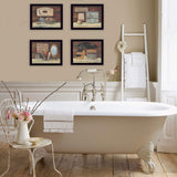Set Of Four Bathroom Collection II 2 Black Framed Print Bathroom Wall Art - Homeroots - Flyclothing LLC