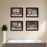 Set Of Four Bathroom Collection II 2 Black Framed Print Bathroom Wall Art - Homeroots