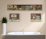 Set Of Three Country Bath I 2 Brown Framed Print Bathroom Wall Art - Homeroots
