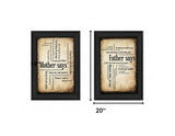 Set Of Two Parents Black Framed Print Wall Art - Homeroots - Flyclothing LLC