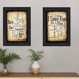 Set Of Two Sentiment Black Framed Print Wall Art - Homeroots - Flyclothing LLC