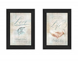Set Of Two Love 1 Black Framed Print Wall Art - Homeroots - Flyclothing LLC