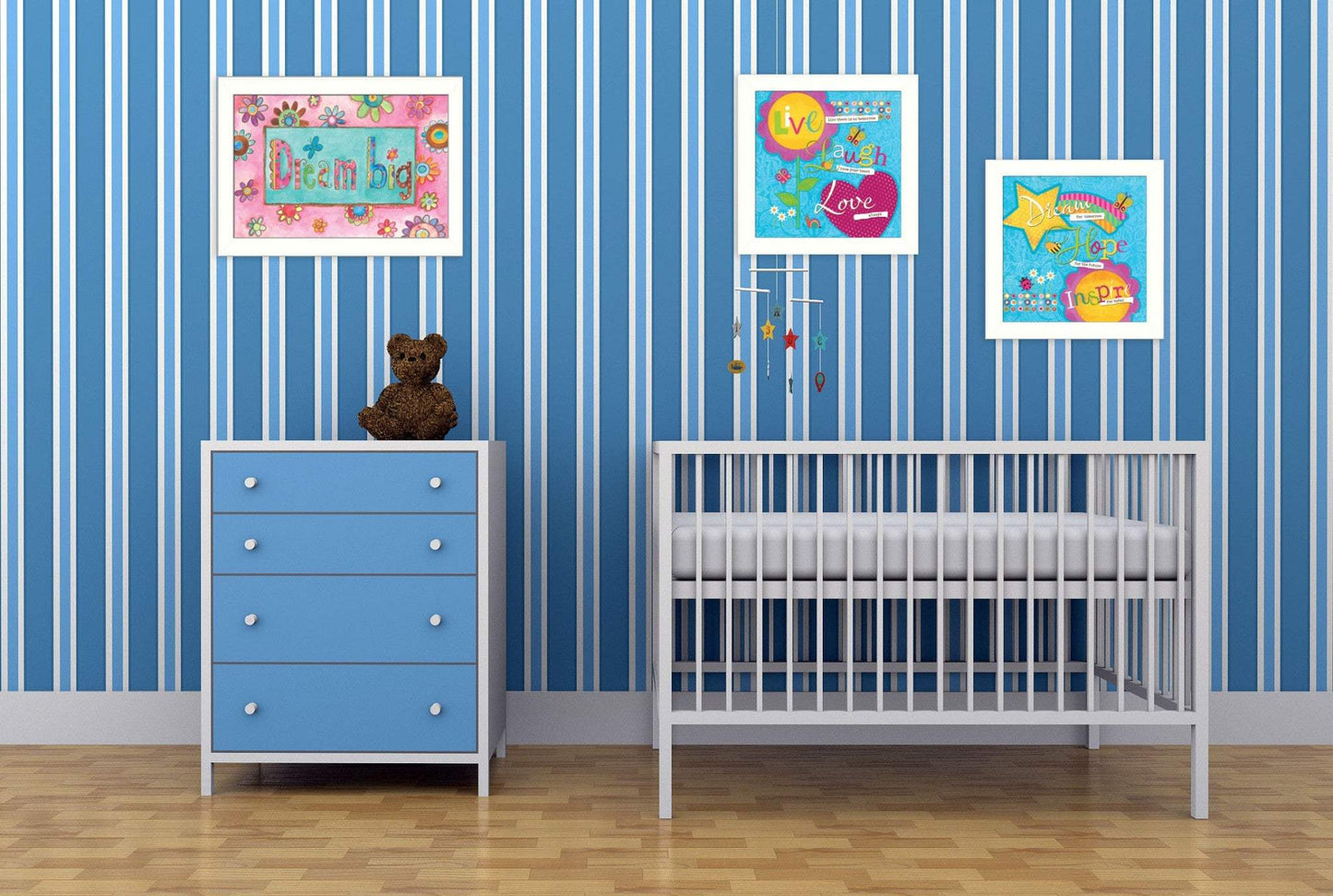 Set Of Three Dream White Framed Print Wall Art - Homeroots - Flyclothing LLC