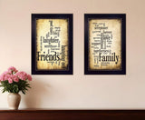 Set Of Two Friends and Family Black Framed Print Wall Art - Homeroots - Flyclothing LLC