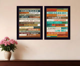 Set Of Two Wood Plank Black Framed Print Wall Art - Homeroots - Flyclothing LLC