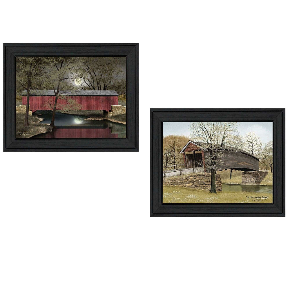Set Of Two Bridges Black Framed Print Wall Art - Homeroots - Flyclothing LLC