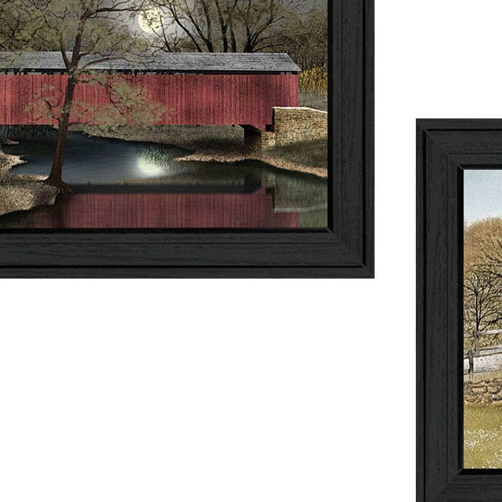 Set Of Two Bridges Black Framed Print Wall Art - Homeroots - Flyclothing LLC