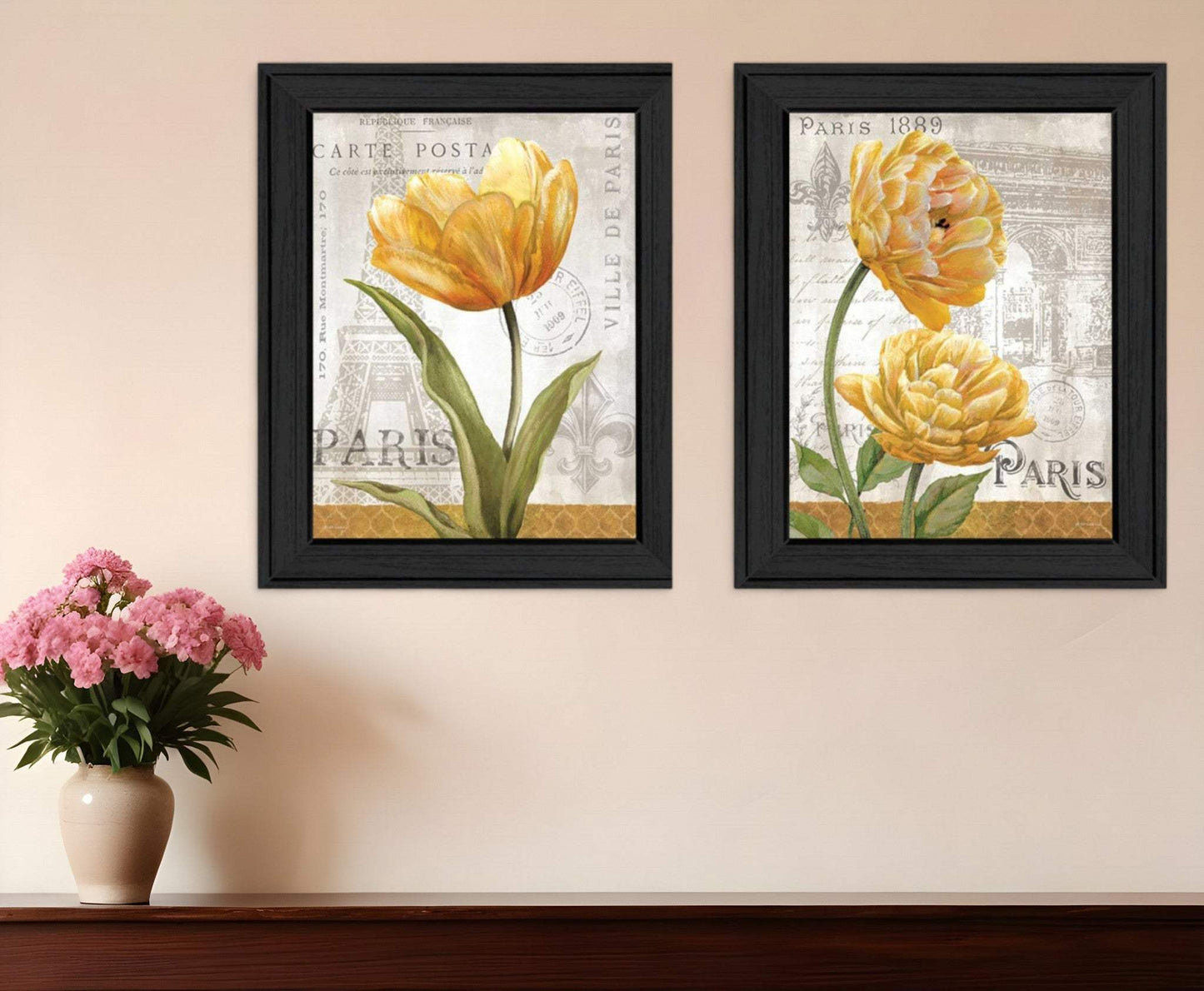 Set Of Two Paris Black Framed Print Wall Art - Homeroots - Flyclothing LLC