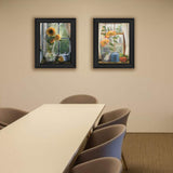 Set Of Two Flowers 1 Black Framed Print Wall Art - Homeroots - Flyclothing LLC
