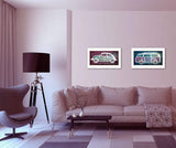 Set Of Two Retro White Framed Print Wall Art - Homeroots - Flyclothing LLC